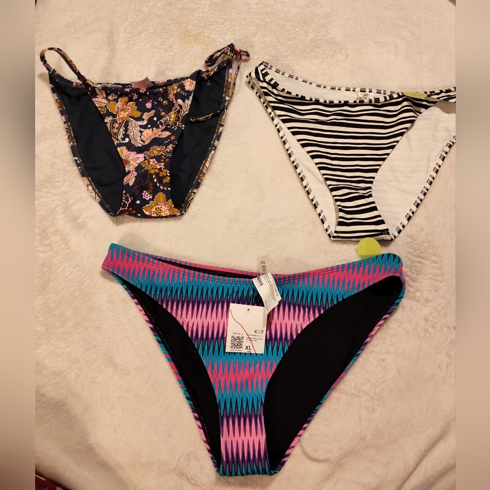 NWT! 3- XL Bikini Bottoms